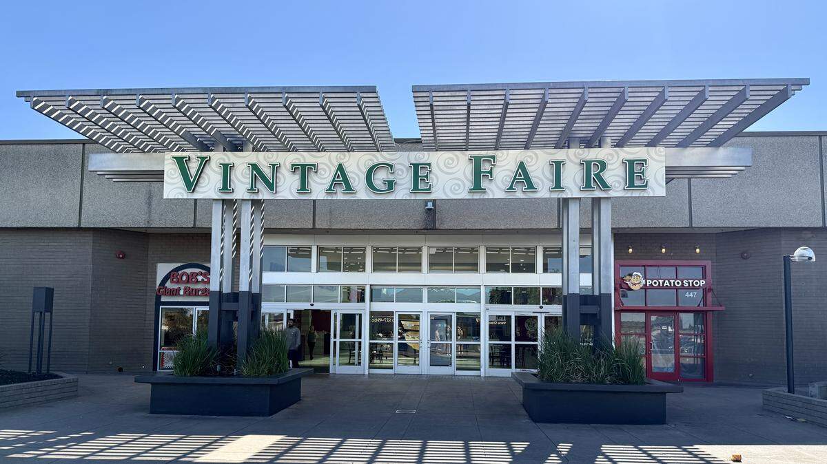 Potato Stop in Modesto, Calif.’s, Vintage Faire Mall opened Wednesday, Oct. 22, 2025.