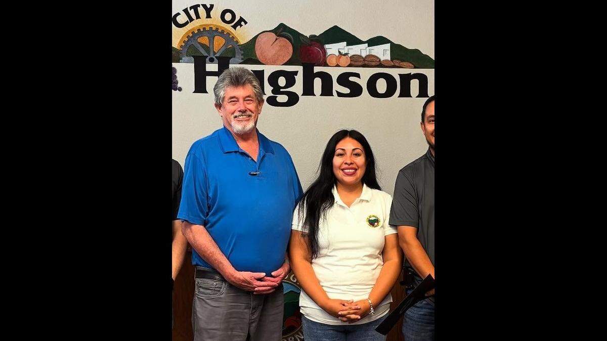 Hughson Mayor George Carr and City Councilmember Susana Vasquez are pictured in July 2025 in a photo from the city of Hughson’s Facebook page.