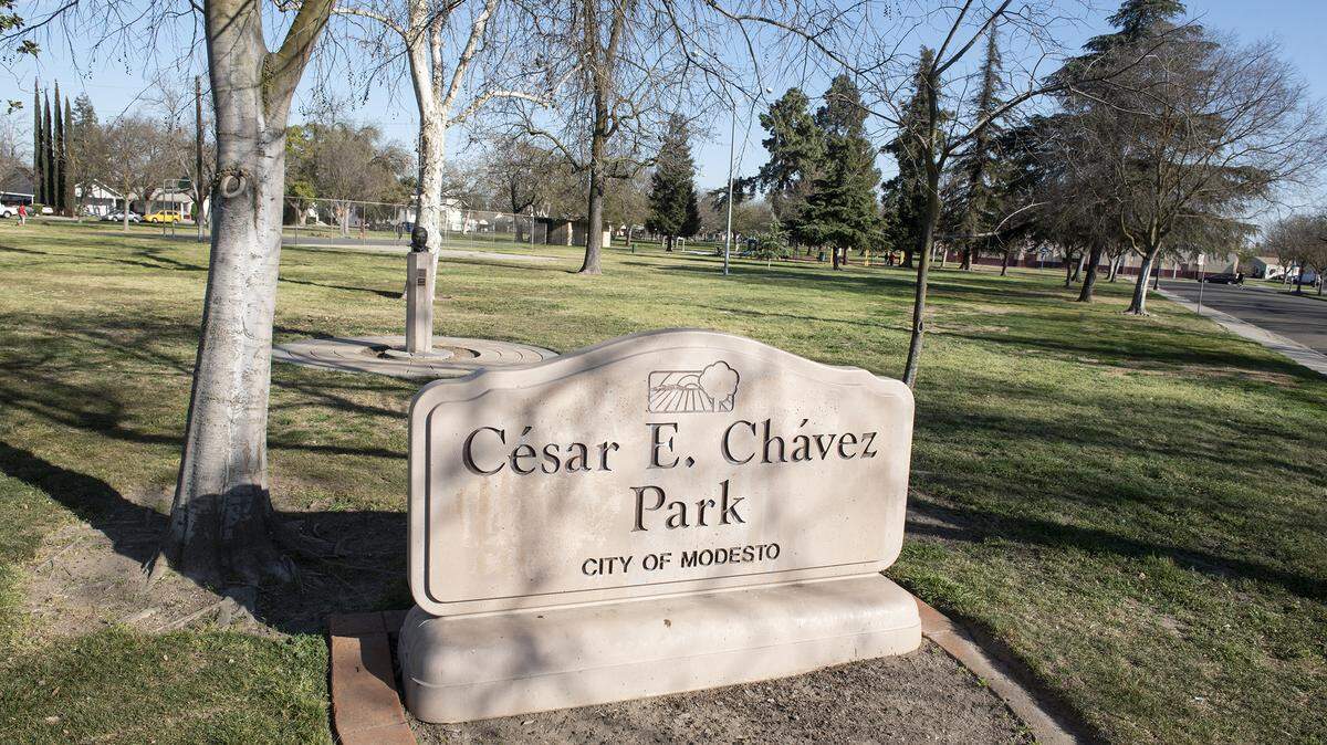 Csar Chavez park in Modesto, Calif., on Tuesday, Feb. 25, 2020.