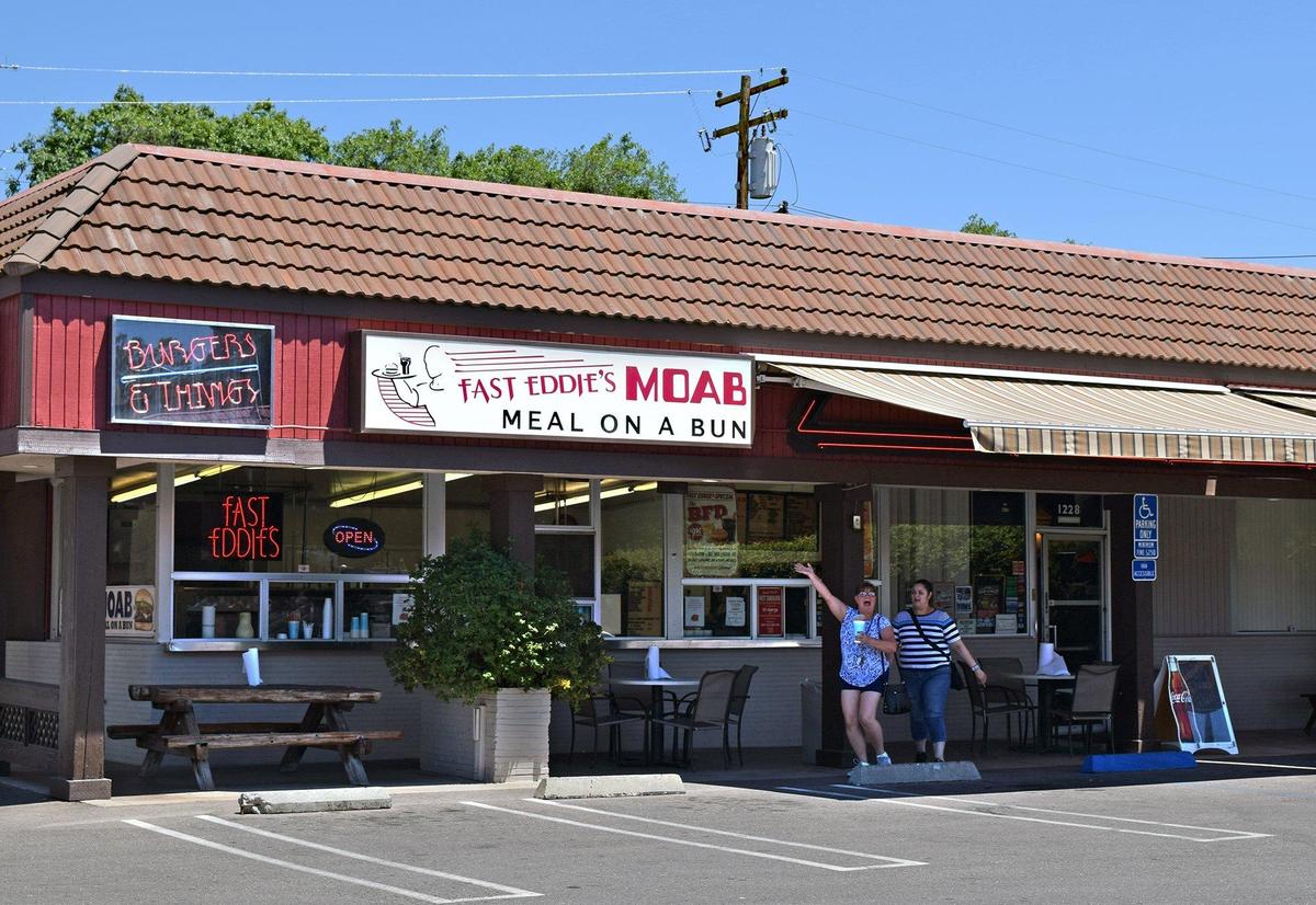 Customers leave MOAB on Wednesday afternoon June 5, 2019 in Modesto, Calif..
