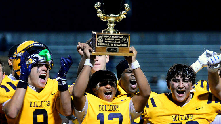 Gallery: Turlock holds off Pitman to win Harvest Bowl