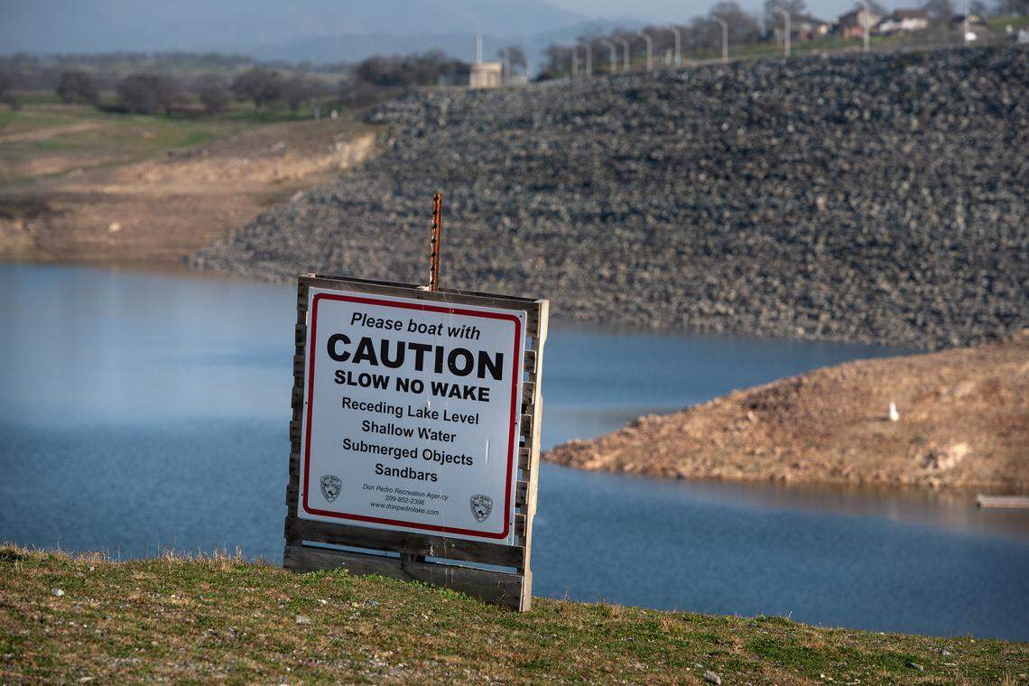 Don Pedro Reservoir in Tuolumne County Calif., on Wednesday, Jan. 26, 2022.