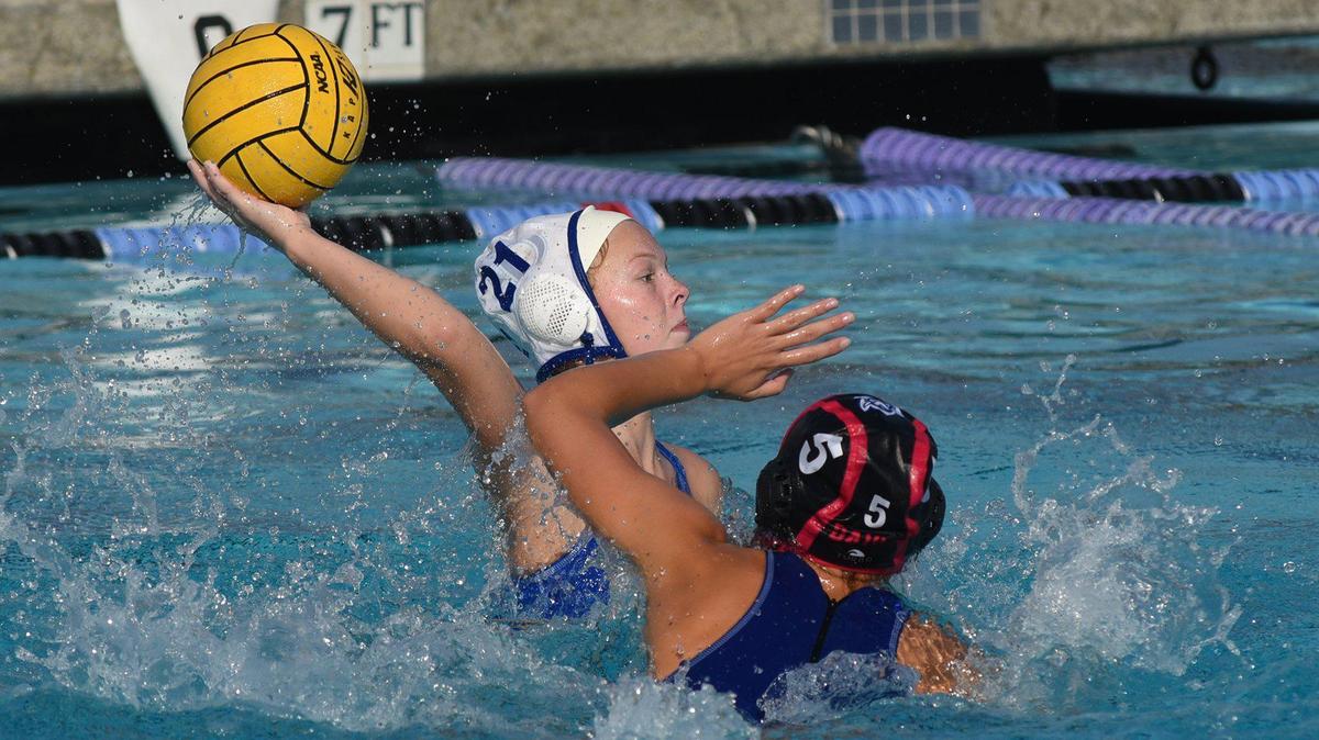Downey high school’s Maddie VanDiepen drives toward the goal Friday morning October 11, 2019 in a match against Davis high of Davis. The two team played this morning at Johansen high school in Modesto, Calif.