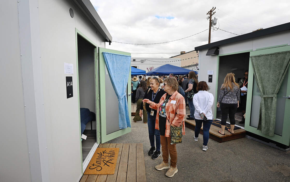 Dignity Village, a 42-unit bridge housing project on Ninth Street, was opened during a ceremony in Modesto on Thursday, March 27, 2025.
