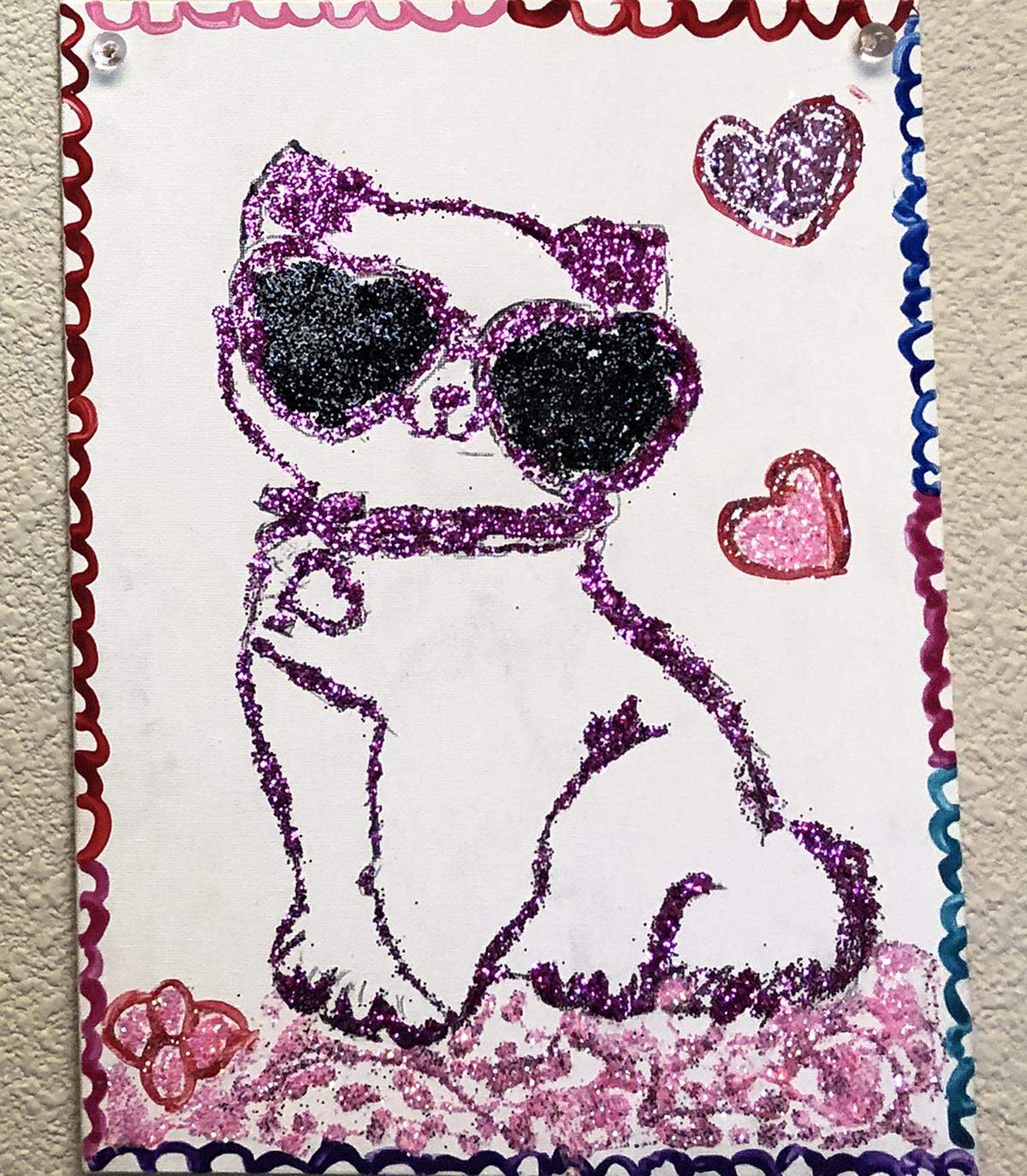 Artwork, part of art therapy, from the pregnant and teen refugees at Bethany Christian Services in Modesto, Jan. 24, 2020.