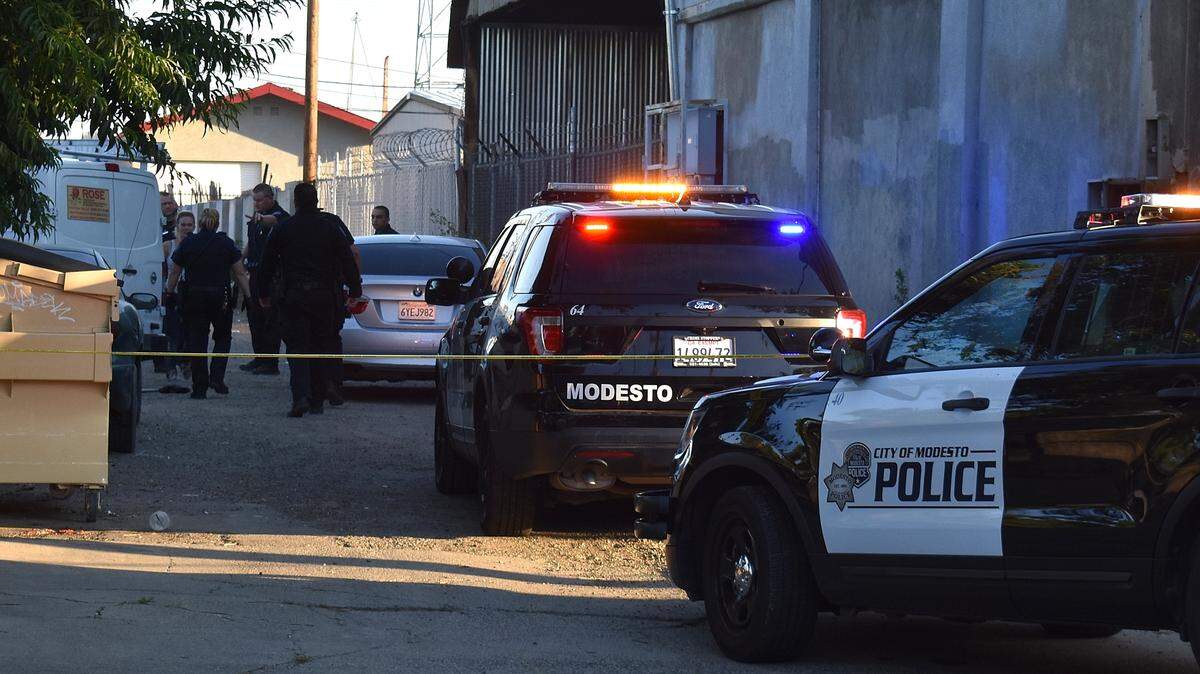 A woman was shot Tuesday morning, June 11, 2019, in an alley off D Street between Sixth and Seventh streets in downtown Modesto. She was conscious as she was loaded into an ambulance, but there’s been no report of her condition.