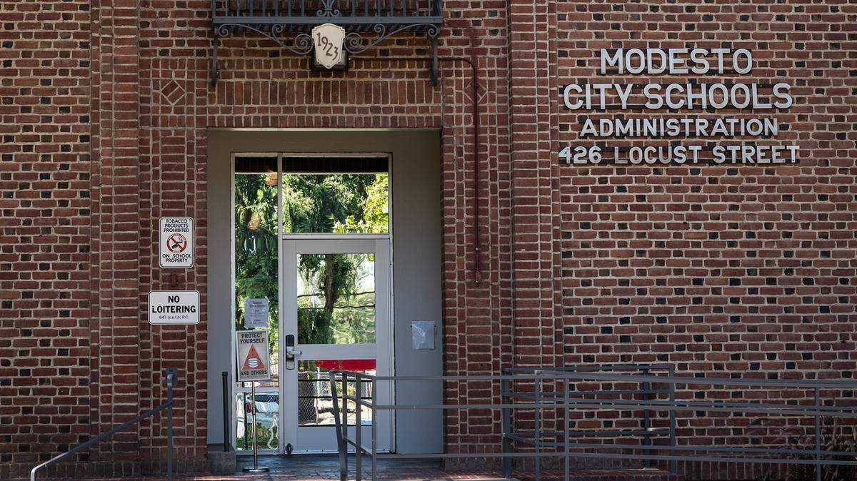 Modesto City Schools administration office in Modesto, Calif., on Friday, June 25, 2021.