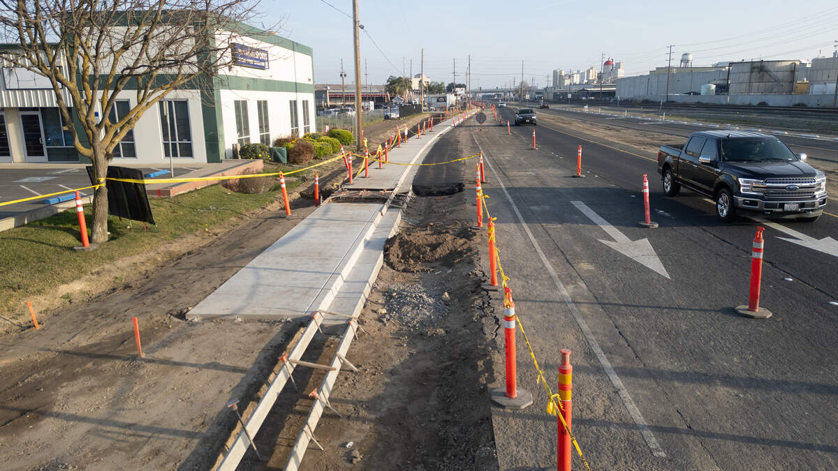 Ninth Street improvements are underway in Modesto, Saturday, Jan. 31, 2026.