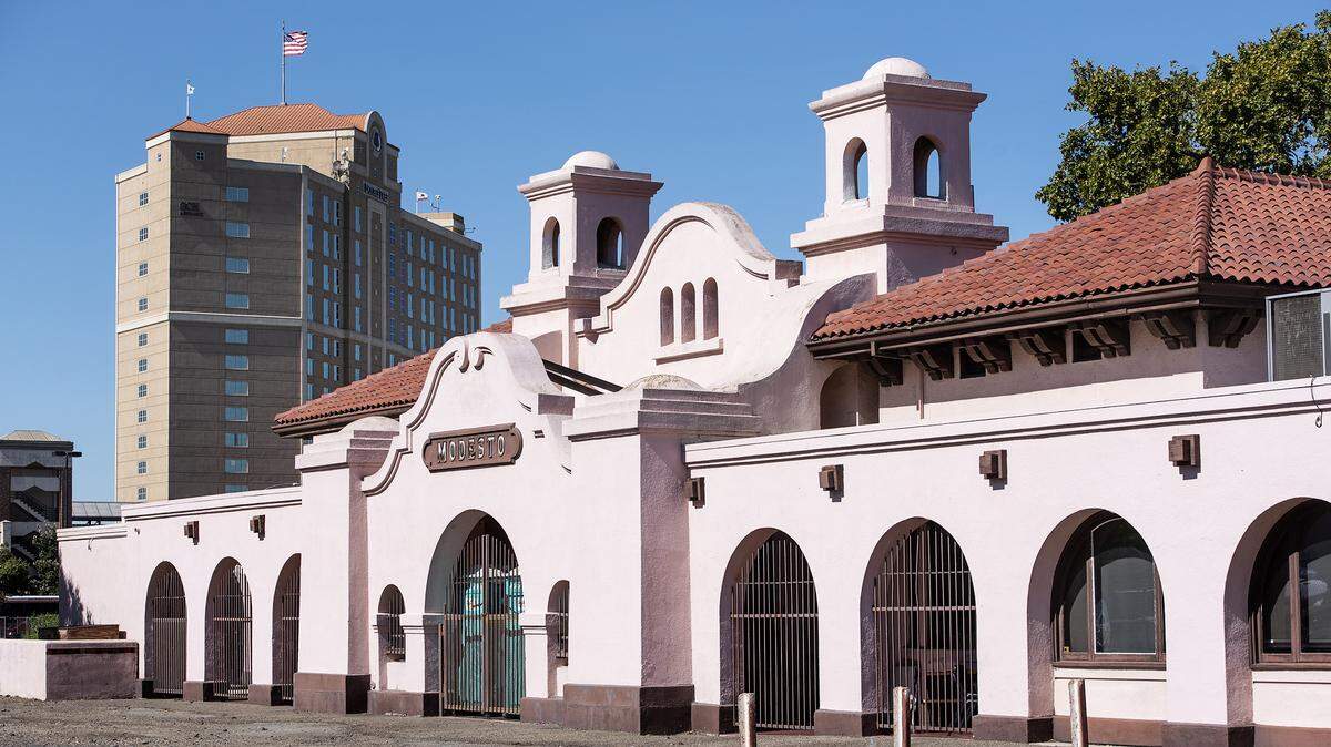The historic train depot at the Modesto Transportation Center will be modernized in preparation for the extension of the Altamont Corridor Express train to Modesto. Photographed in Modesto, Calif., Friday, Sept. 20, 2019.
