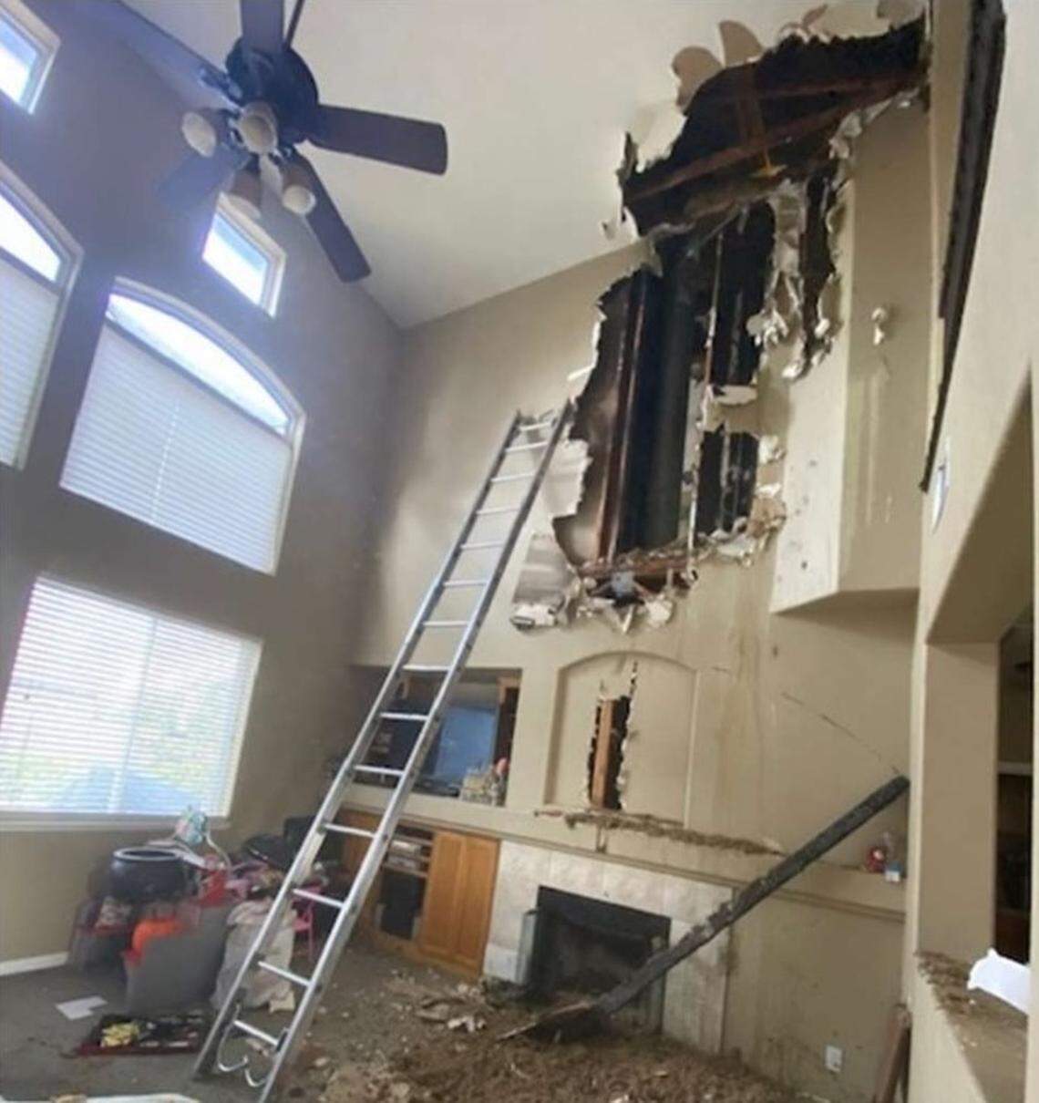 Firefighters responded Dec. 20 to a home on the 5100 block of Countryvale Drive in Salida. Residents had a fire burning in a decorative fireplace for a prolonged period of time. This caused heat to build up in the aluminum insulated chimney so it burned through the flue.