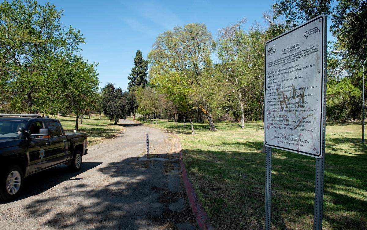 Beard Brook Park in Modesto, Calif., on Wednesday, March 16, 2022. The city of Modesto is working on a land swap with Gallo Winery. The city would trade the 12-acre Beard Brook Park for a 12-acre, half-mile strip of open land Gallo owns along the Tuolumne River between Dry Creek and Santa Cruz Avenue.