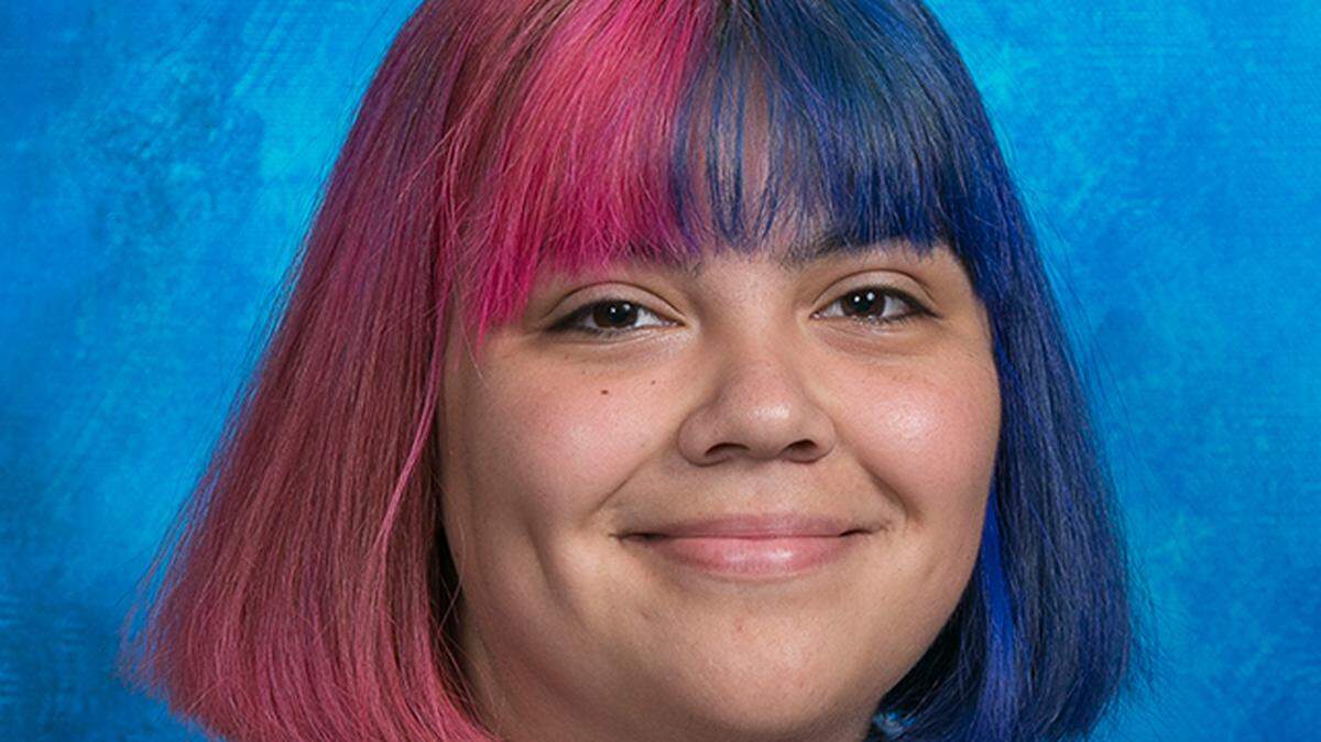 Graduating senior Mia Sims of eCademy Charter High School in Turlock, Calif.