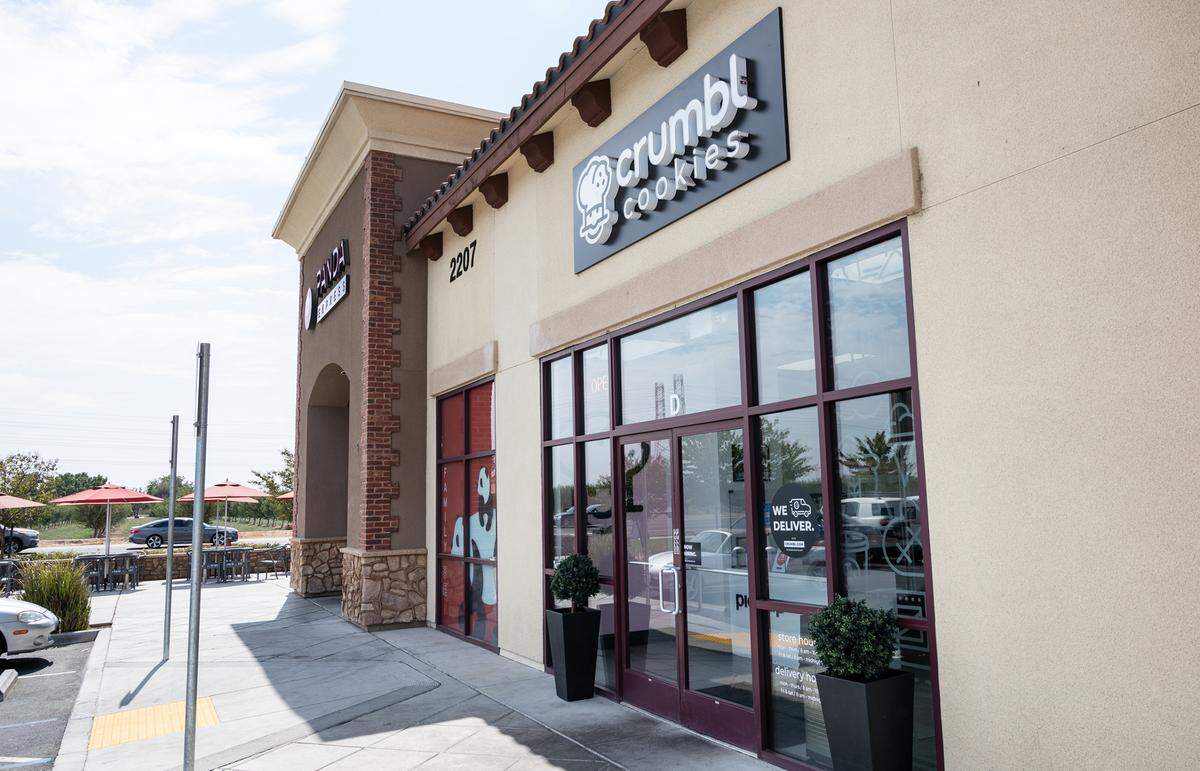 Crumbl Cookies at Crossroads center in Riverbank, Calif., on Thursday, Sept. 9, 2021.