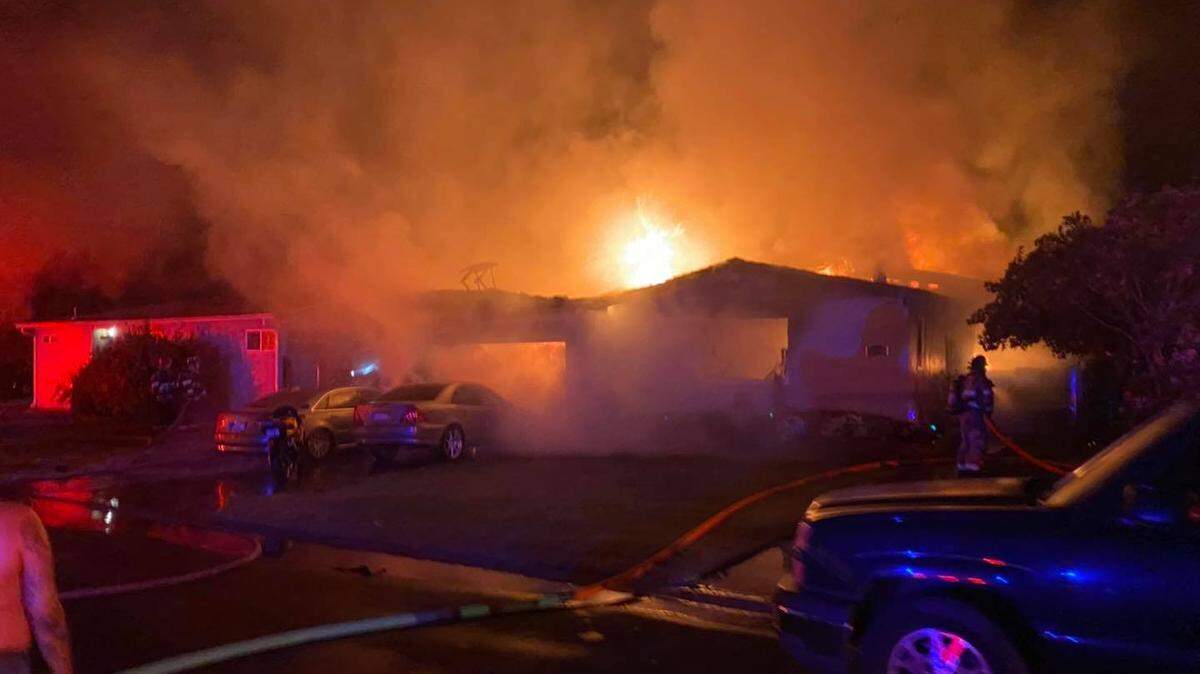 Four people were displaced in the early hours of Aug. 10, 2021, after a house in Salida caught fire and was destroyed.