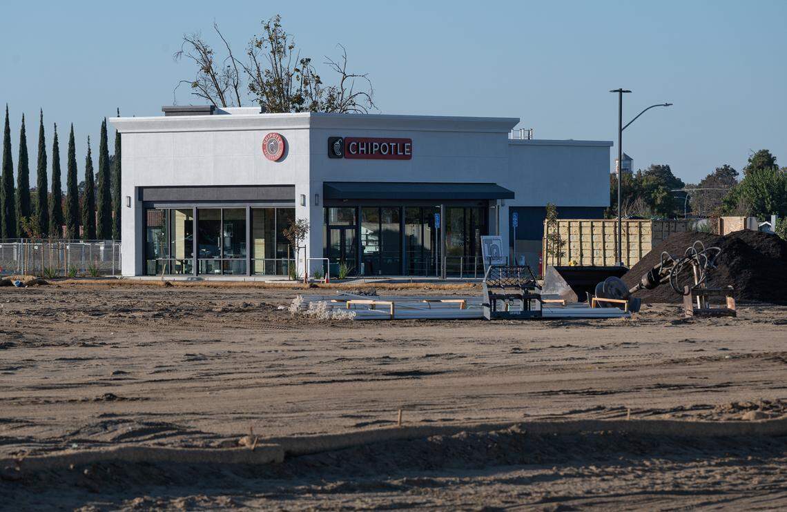 Chipotle restaurant under construction at Ceres Gateway Center in Ceres, Calif., Thursday, Oct. 27, 2022.