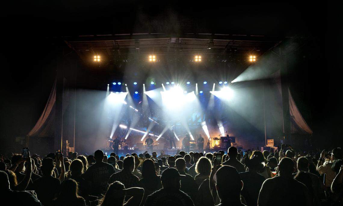 County musician Darius Rucker performs in 2025 at the Fruit Yard Amphitheater in Modesto.