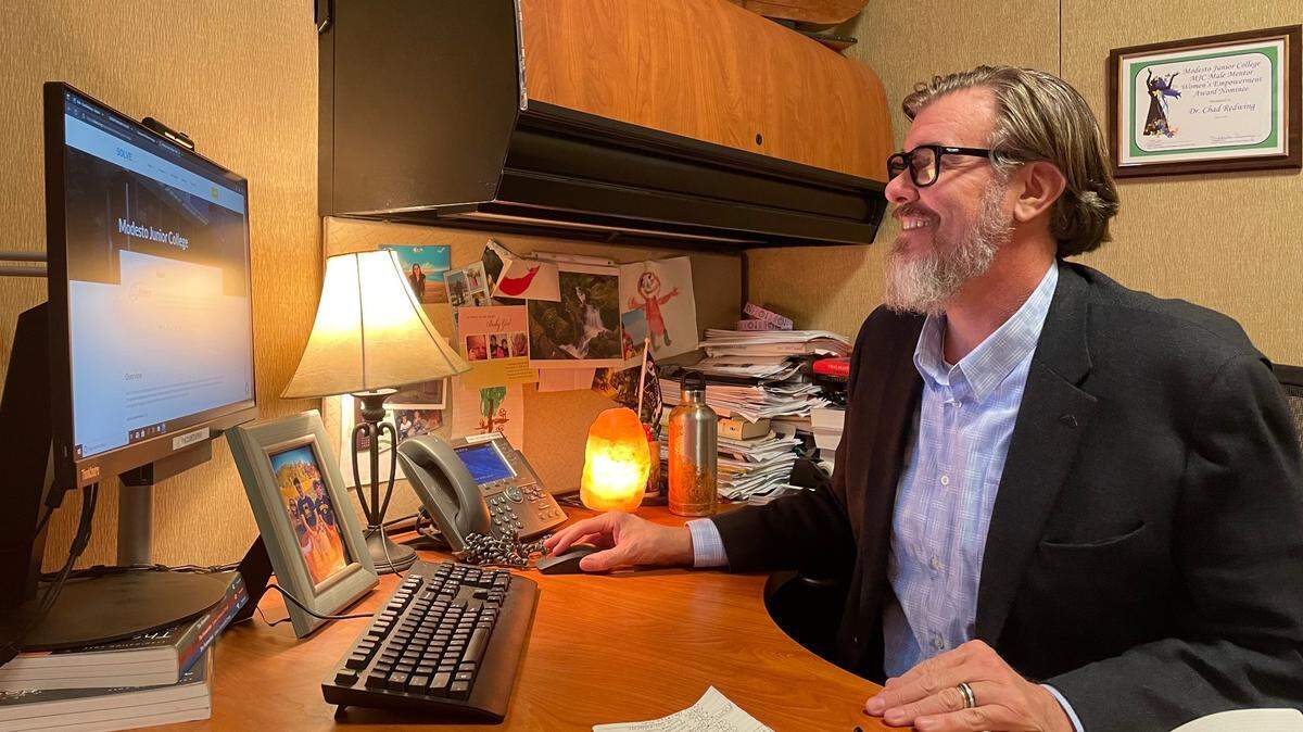 Modesto Junior College’s new interim president, Chad Redwing, has taught in the humanities department since 2005, but the new role is his first foray as a full-time administrator.