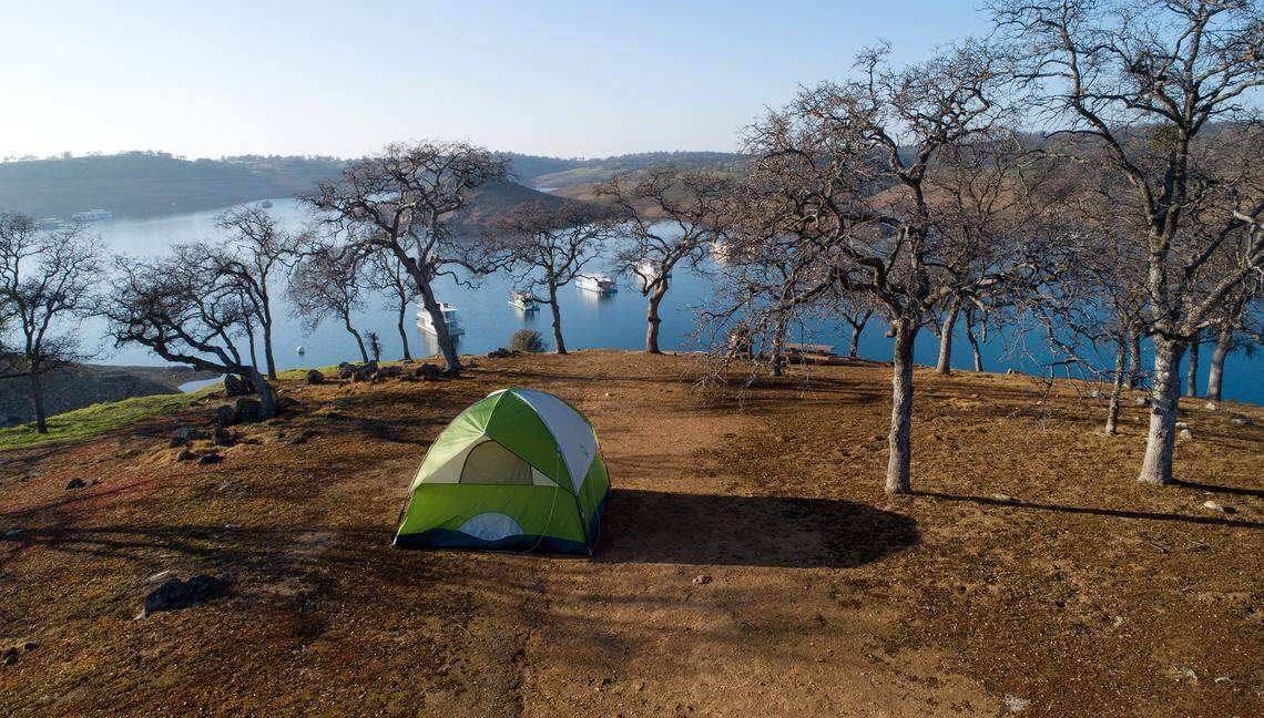 Don Pedro Reservoir and Fleming Meadows campground in Tuolumne County Calif., on Wednesday, Jan. 26, 2022.