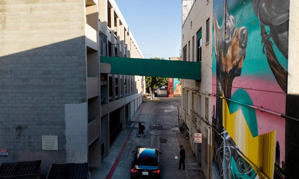 Mural Alley behind 10th Street in Modesto, Calif., Tuesday, Oct. 17, 2023.