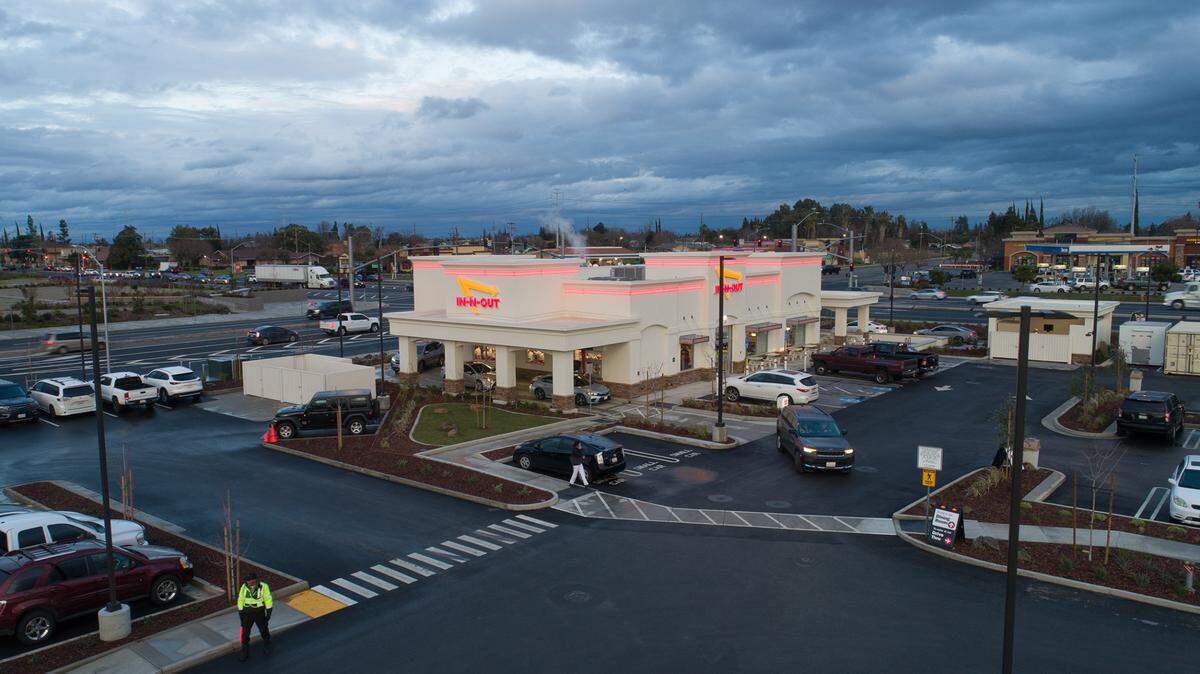 In-N-Out restaurant at Ceres Gateway Center in Ceres, Calif., Friday, Jan. 13, 2023.