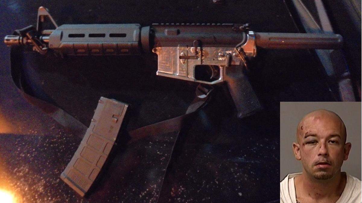 Ceres police arrested Shawn Reid, 26, of Modesto, on suspicion of shooting an AR-15 into the air.