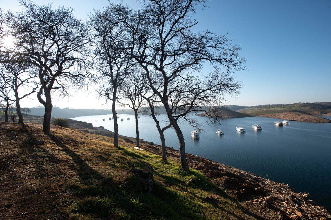 Don Pedro Reservoir in Tuolumne County Calif., on Wednesday, Jan. 26, 2022.
