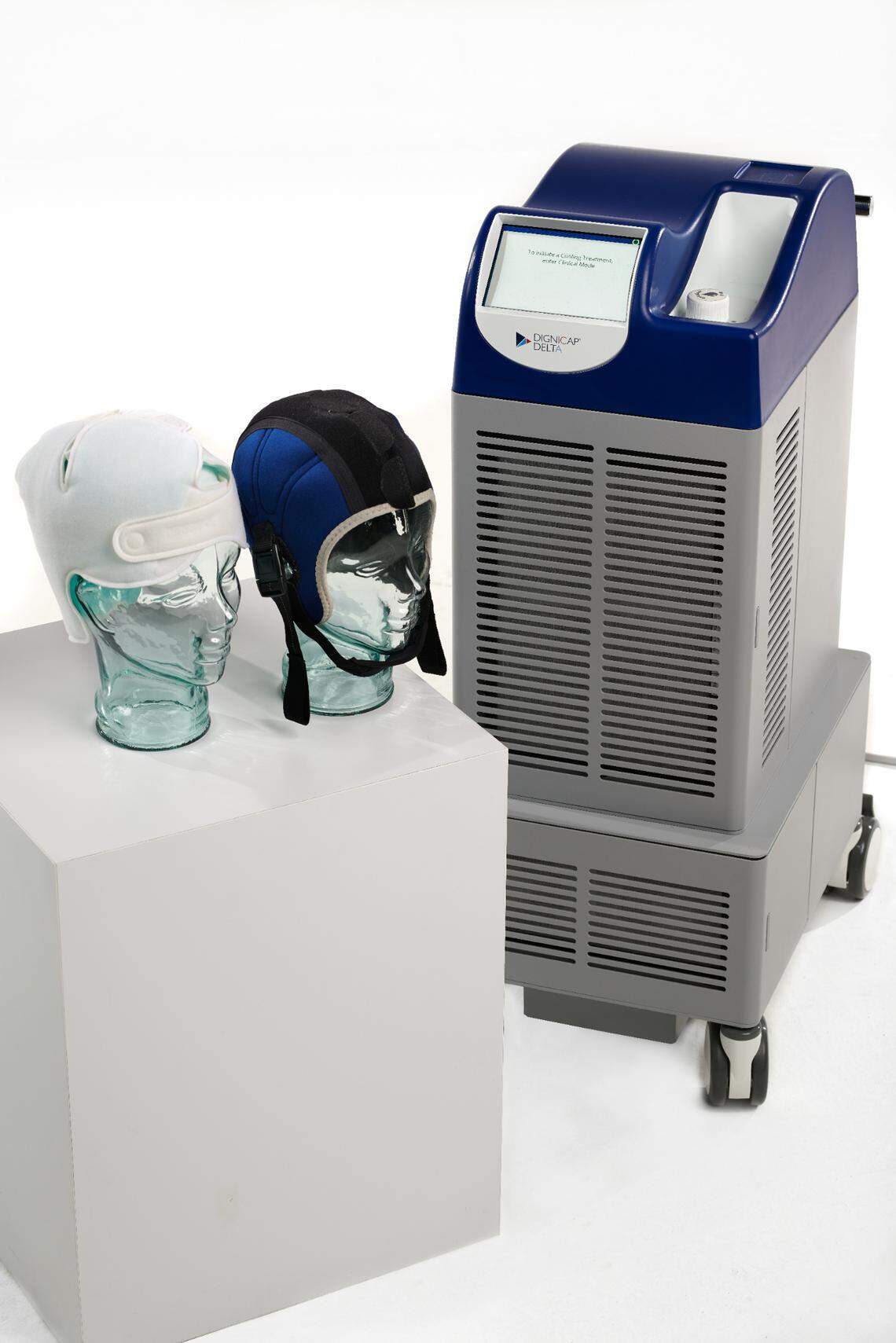 The DigniCap is a scalp cooling system that helps cancer patients keep their hair during treatment.