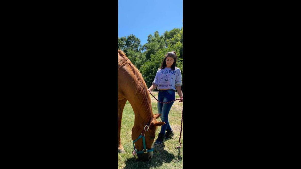 The family of Summer Vigil-Gardner, 19, is praying for her recovery after a pickup hit her and her horse, Riggs, near Turlock, Calif. Vigil-Gardner was hospitalized in serious condition on Friday, August 13, 2021.