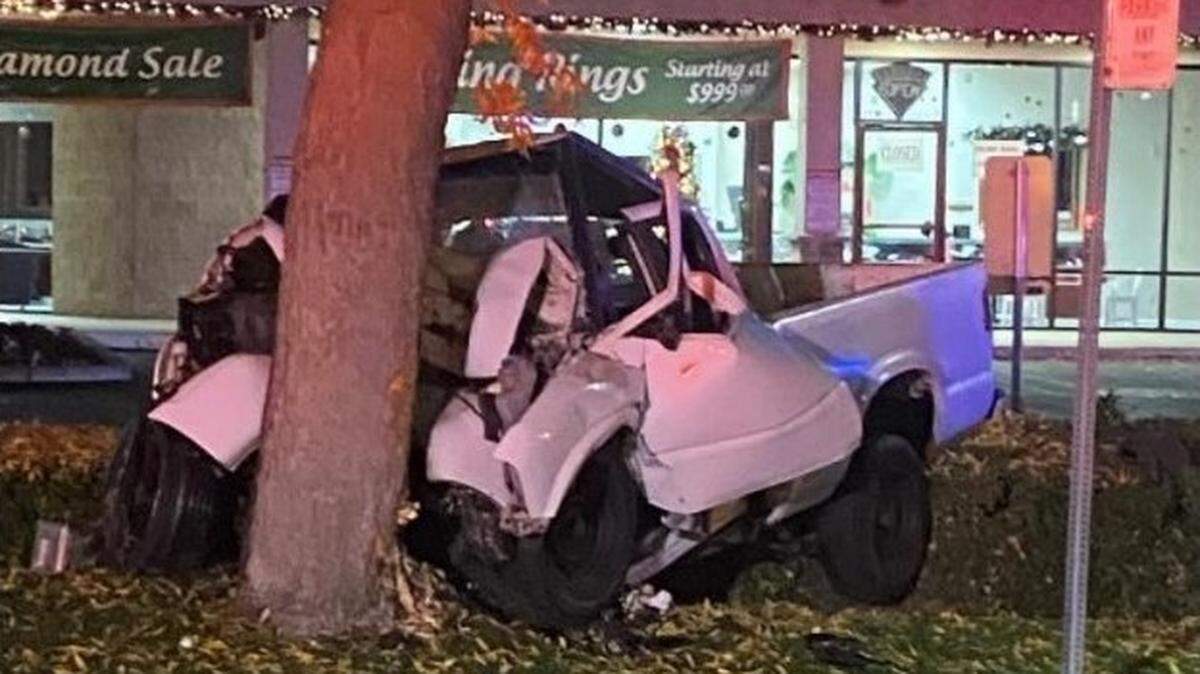 A Turlock man was killed when he crashed his pickup truck into a tree in the area of Sisk Road and Standiford Avenue early Monday morning, Dec. 11, 2023.
