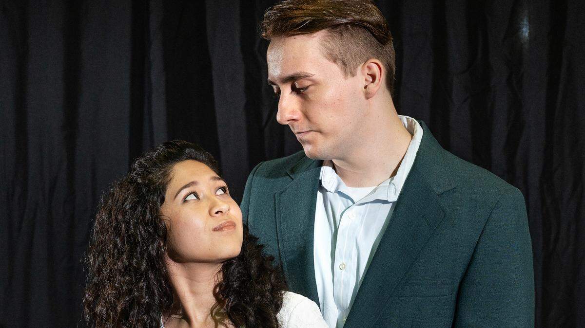 Ashley Mendez as Maria and Jacob Holdaway as Tony in Modesto Performing Arts’ production of West Side Story.