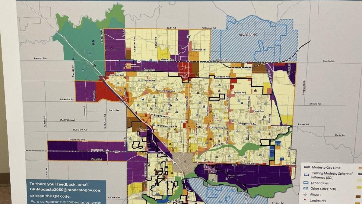 The most aggressive growth option would extend Modesto north to Ladd Road, include commercial and business parks west of Vintage Faire Mall, and plot industrial development along the Highway 132 bypass route to Hart Road. The option also calls for some development on the east side of the city.