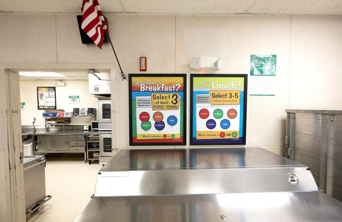Kitchen at Marshall Elementary school in Modesto, Calif., Friday, Aug. 9, 2024. 