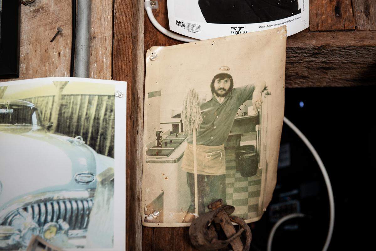 Eddie Gibson, in 1975, the day he took ownership of MOAB, buying the restaurant from his parents. Photographed at Fast Eddie’s Meal-On-A-Bun on Tully Road in Modesto, Calif., on Wednesday, Feb. 2, 2022.