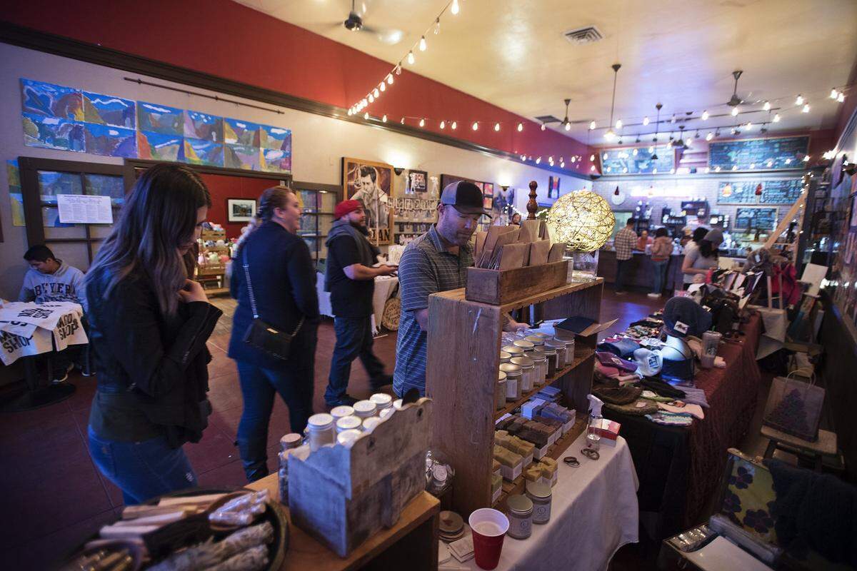 People look at items during the 2017 Mod Shop in Modesto.
