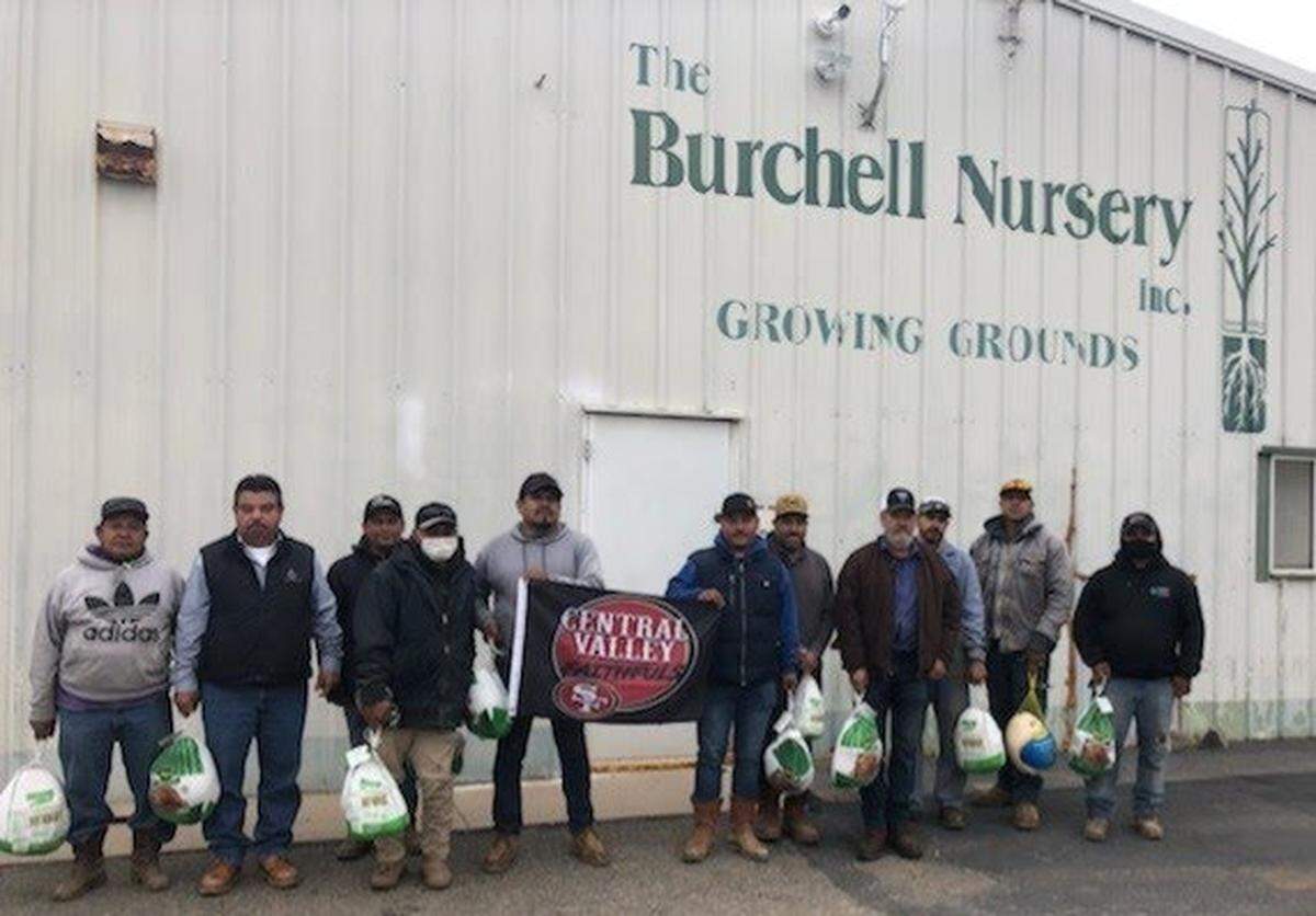 The Central Valley Faithfuls, a 49er fan group, donates food to farmworkers and DACA recipients.