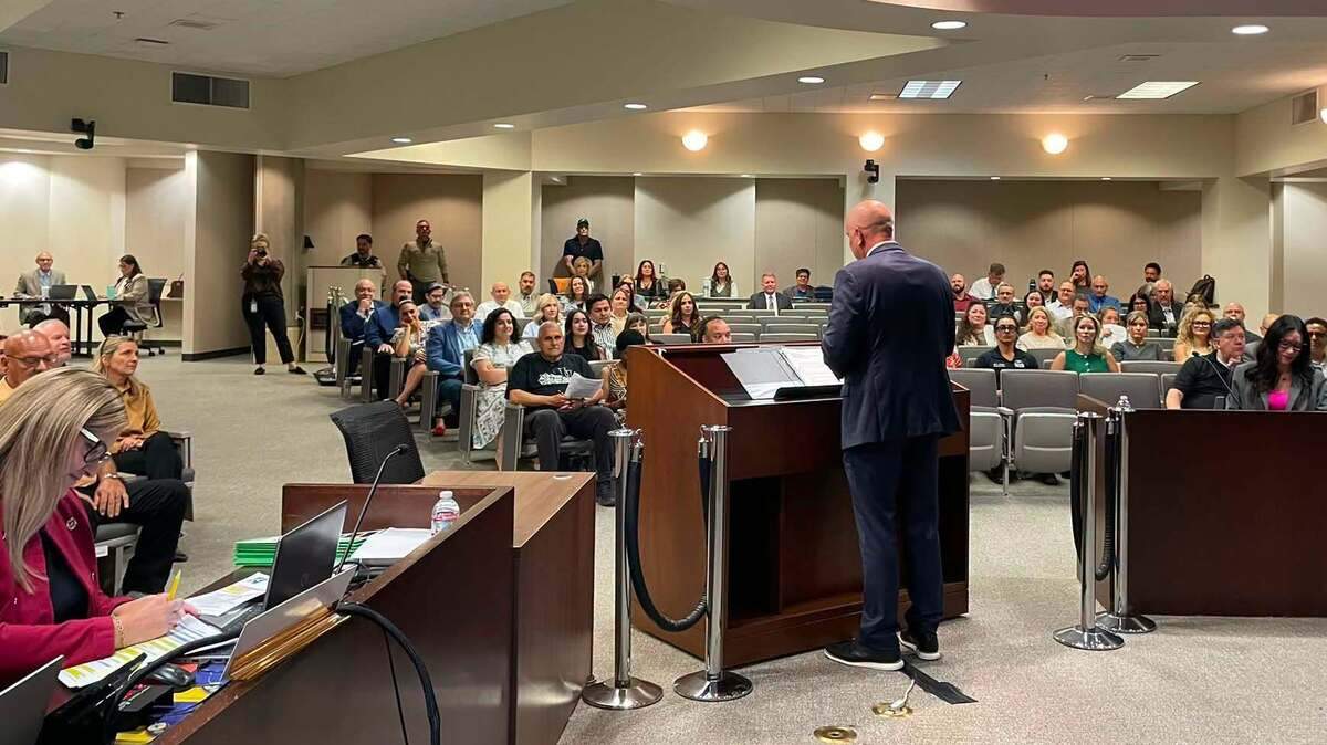 Stanislaus County Board of Supervisors Chairman Vito Chiesa gives the state of the county address July 14.