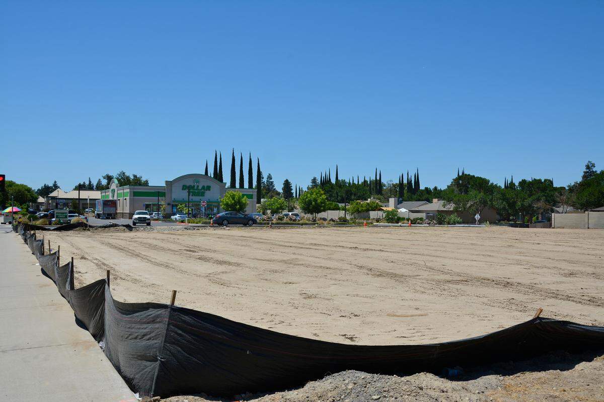 The site of a new O’Reilly Auto Parts that will be build on Yosemite Boulevard in Modesto, Calif. June 3, 2021.