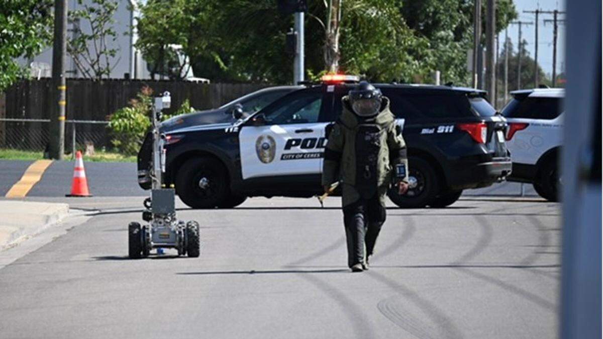 The discovery of a suspected explosive device in a home led to the arrest of a Ceres man Tuesday, July 29, 2025.