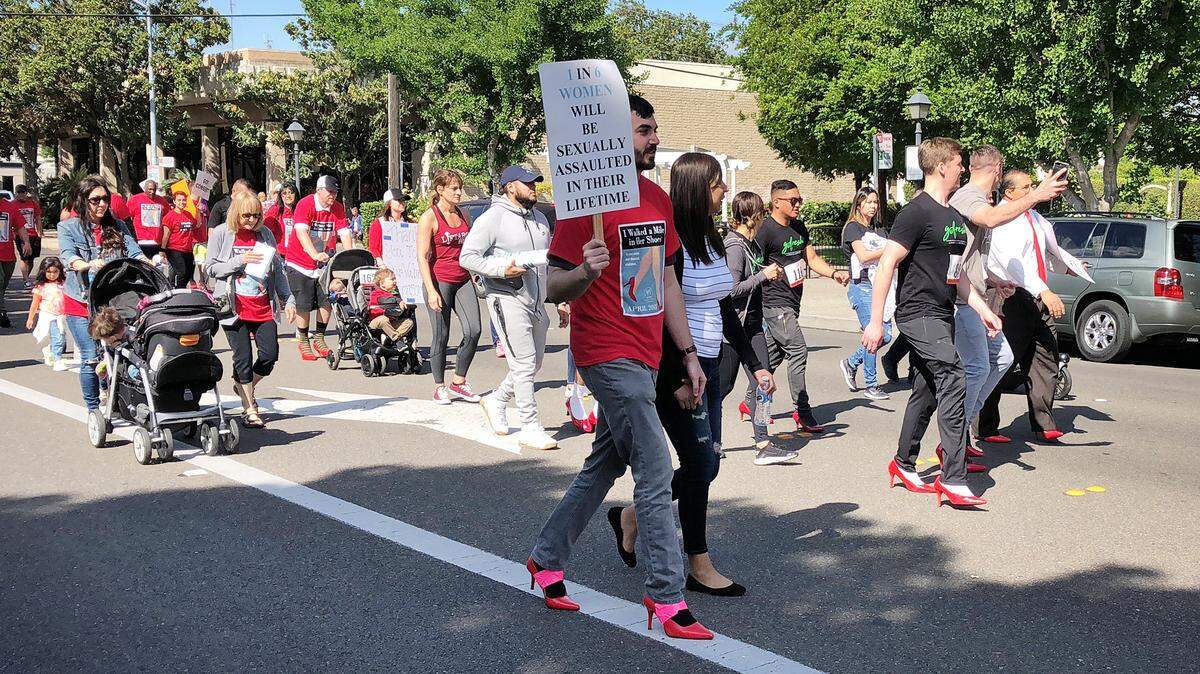 The fifth annual Walk a Mile in Her Shoes event to raise awareness about sexual abuse and domestic violence and raise money for Haven Women’s Center of Stanislaus was held in downtown Modesto on Saturday, April 28, 2018.