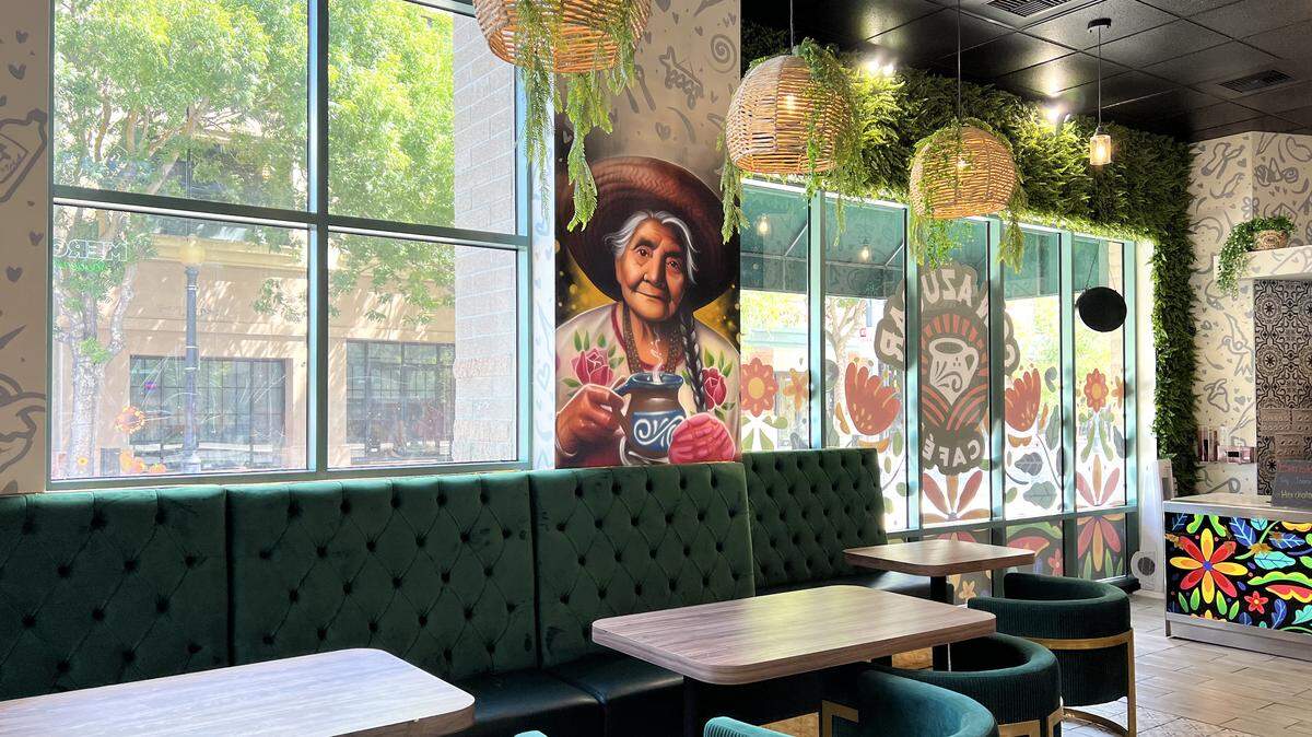 The menu at Con Azucar Cafe features a mix of coffee, sandwiches, sweets and more, with several items catching my eye right away.
