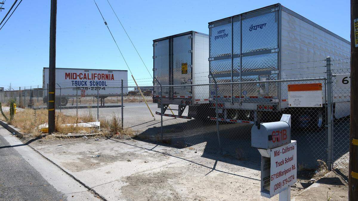 This August 2015 photo is of Mid-California Truck School on Mariposa Road in Modesto.