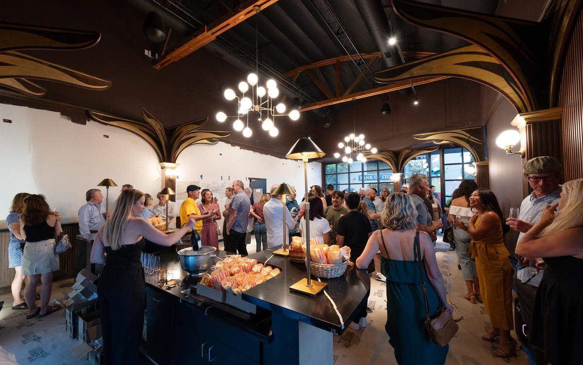 The State Theatre revealed its newly extended marquee and offered a peek at the new gathering space called Intermission in Modesto, Calif., on Wednesday, June 28, 2023.