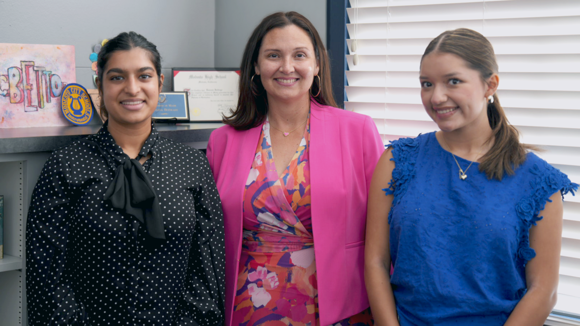 Outgoing, incoming and continuing Modesto school board student reps recognized