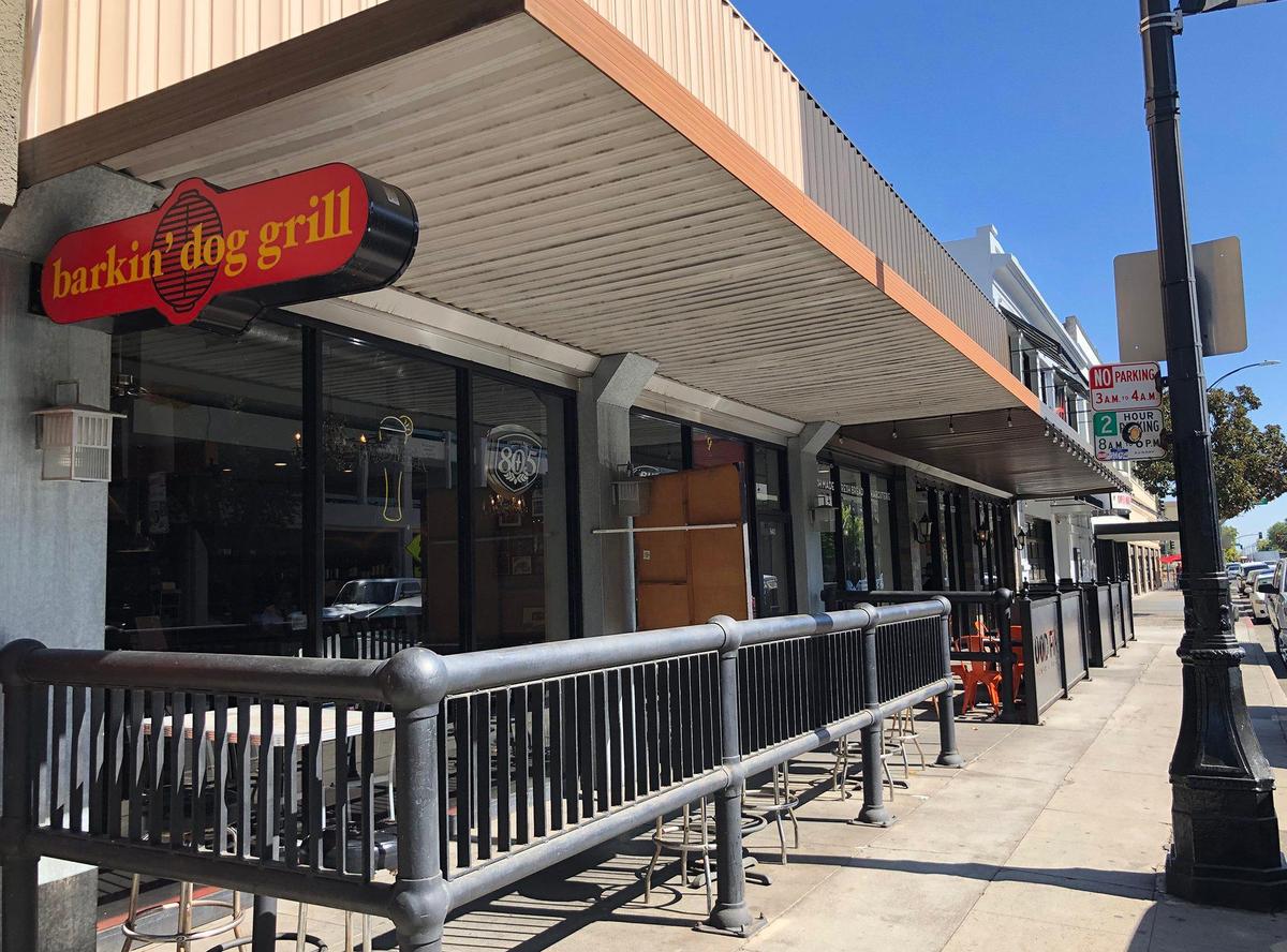 Barkin’ Dog Grill on 11th street in downtown Modesto, Calif. is pictured on Tuesday October 1, 2019.