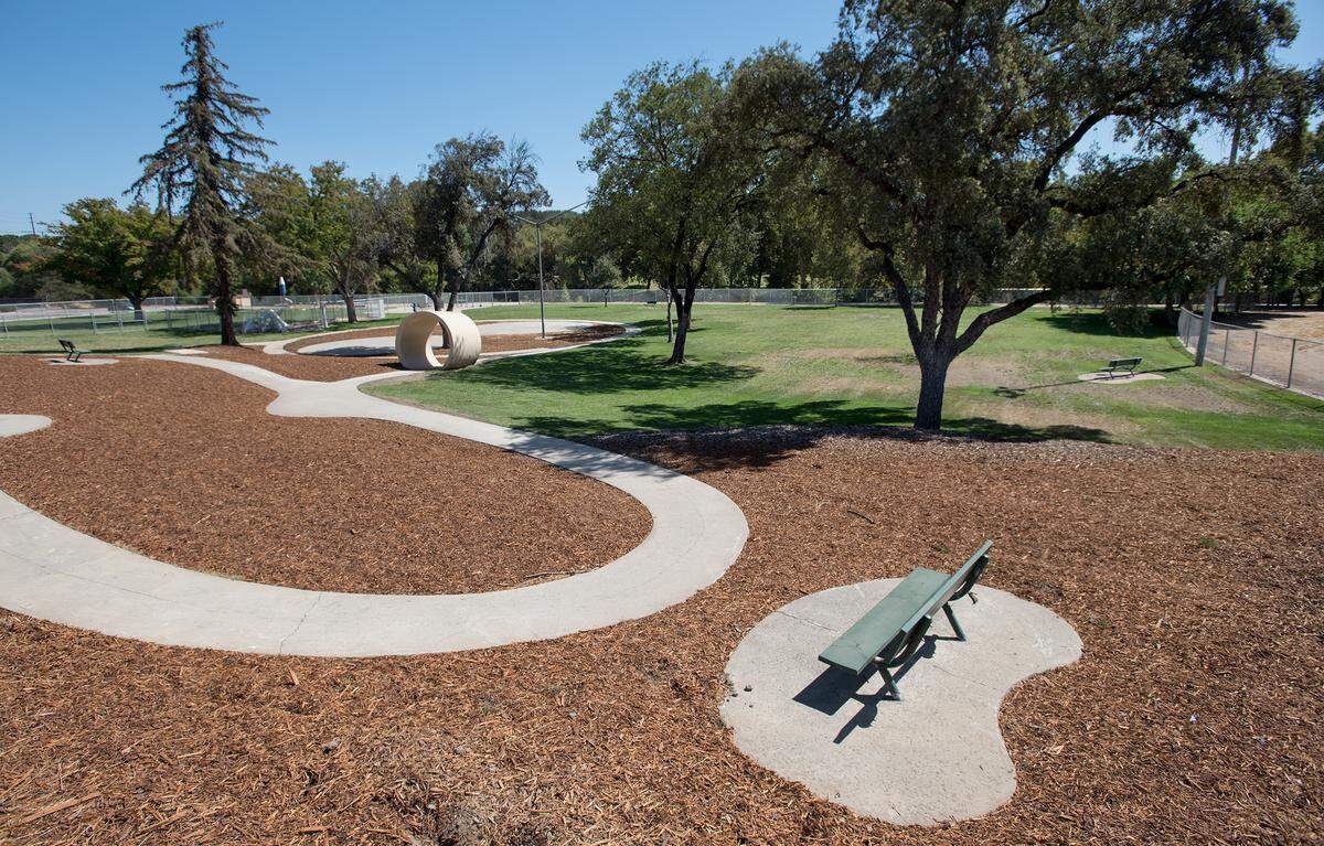 Newly constructed dog park at Beard Brook Park will open sometime this month in Modesto, Calif.. Photographed on Wednesday, Sept. 19, 2018. 