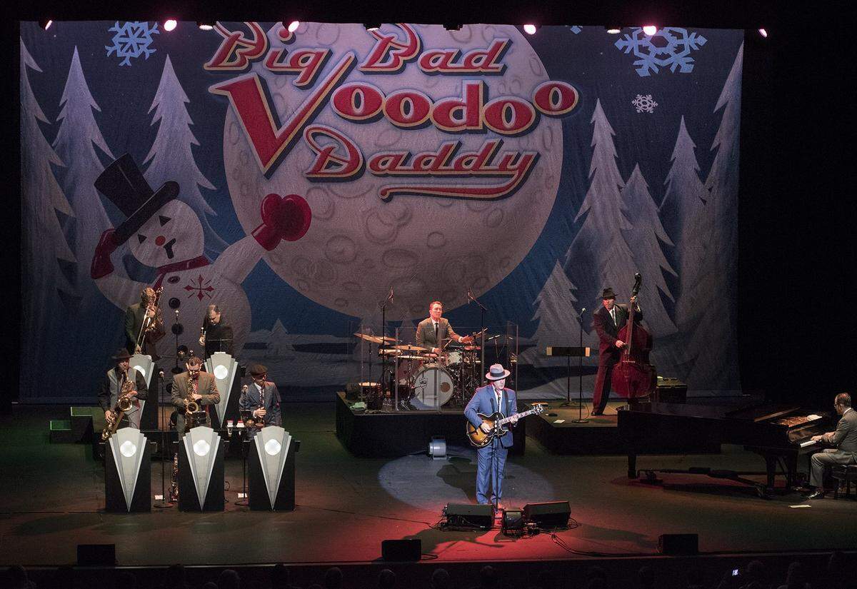 Big Bad Voodoo Daddy plays a holiday concert at the Gallo Center in this 2015 photo.