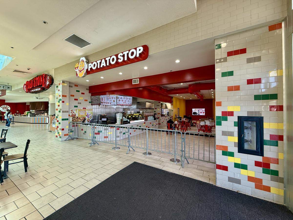 Potato Stop in Modesto, Calif., sits next to Cold Stone Creamery in the Vintage Faire Mall.