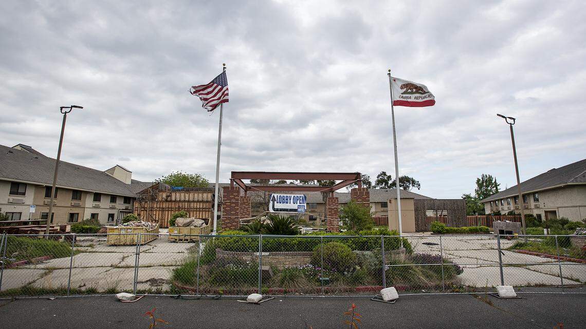 Modesto Hotel on Sisk Road in Modesto, Calif., on Saturday, April 18, 2020.