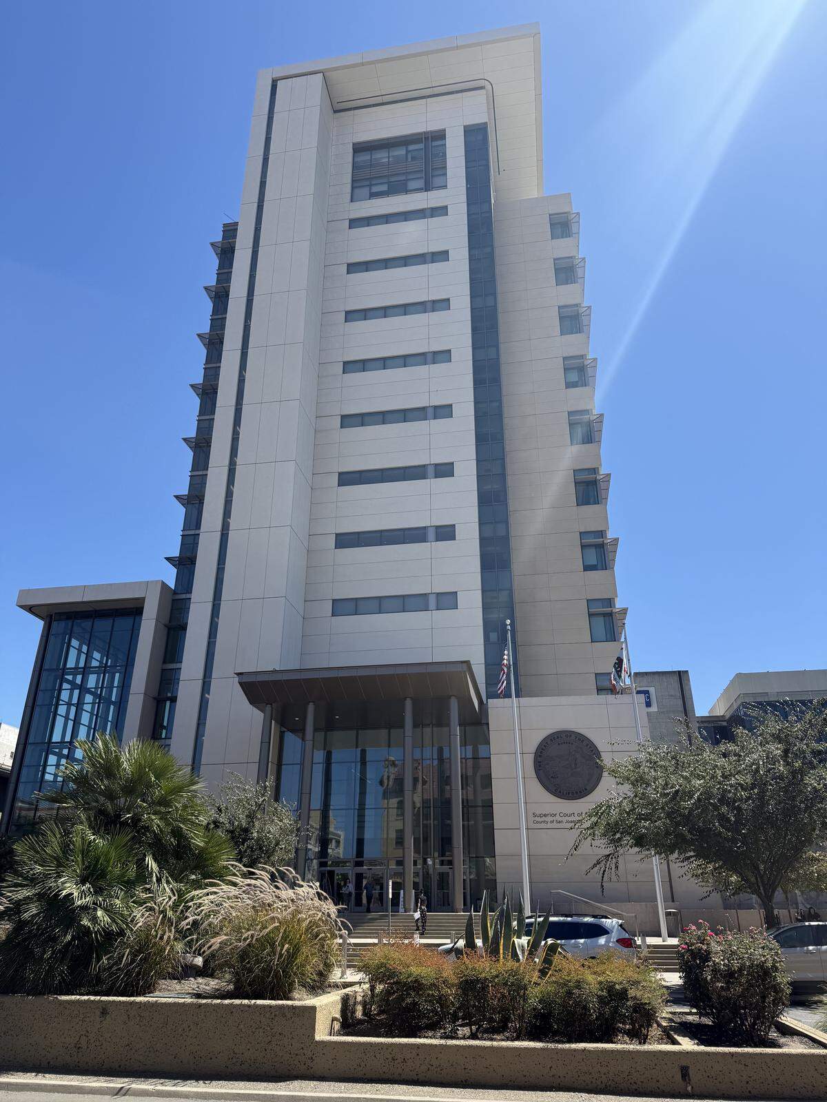 The San Joaquin County Superior Court building in Stockton, California, where truck driver Harjinder Singh appeared Tuesday on a fugitive warrant tied to a Florida Turnpike crash that killed three South Floridians.