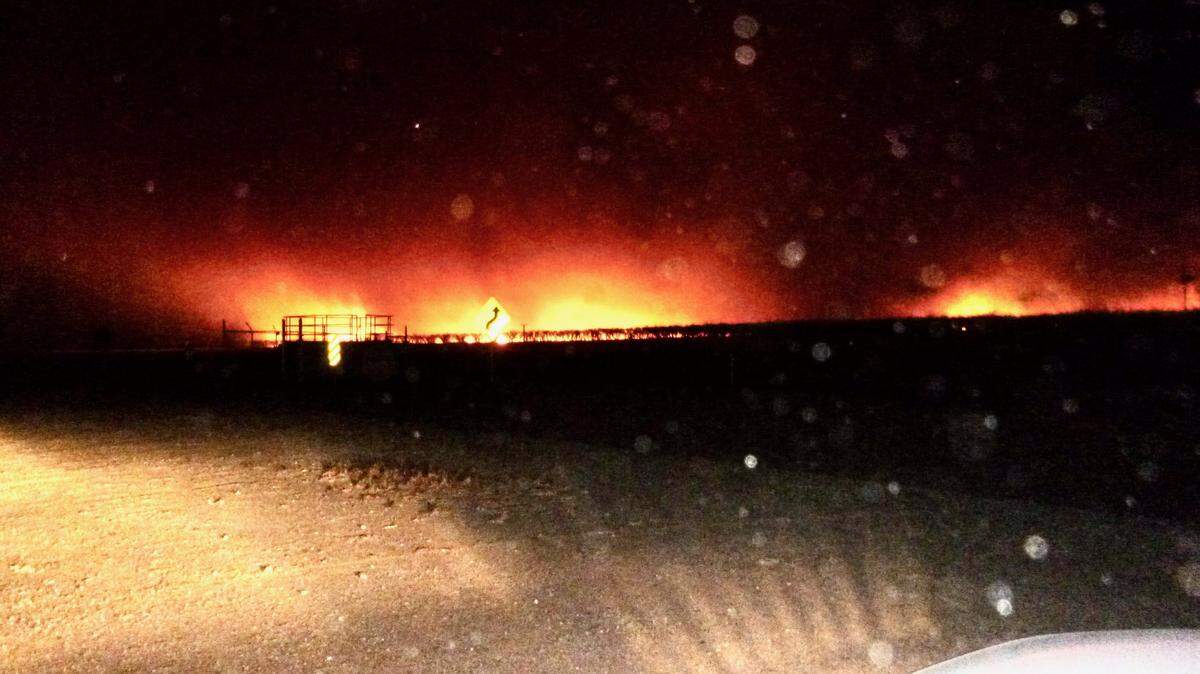 A fire caused by “reckless shooters” doing target practice in a dry field near Patterson burned 200 acres Sunday night.
